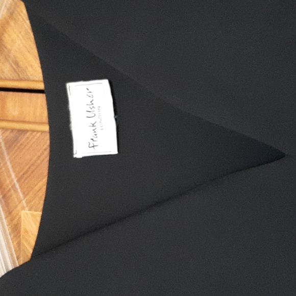Vintage Frank Usher black Crepe dress 8 - Picture 6 of 11